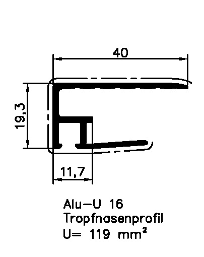 SYPROTECH® U-Tropfnasenabschlussprofil